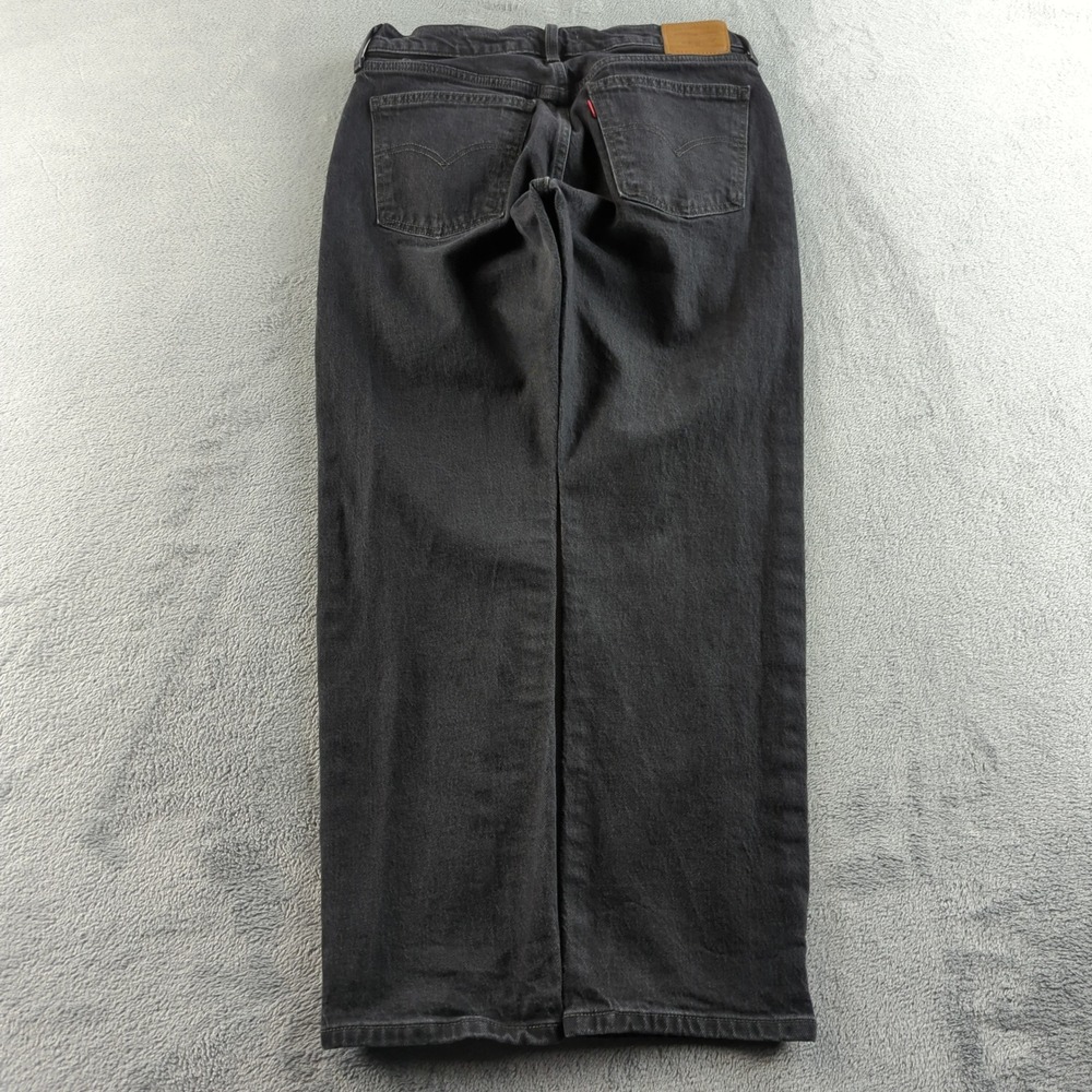 Levis Jeans Womens 30x29 Black Faded Middy‎ Straight High Rise Stretch Denim - Picture 4 of 13
